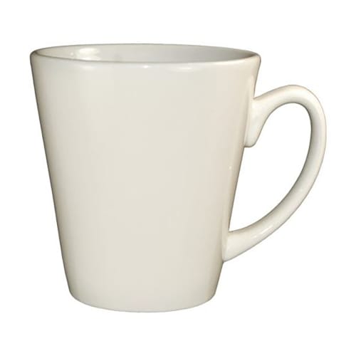 International Tableware Funnel Mug 12 oz, White Porcelain